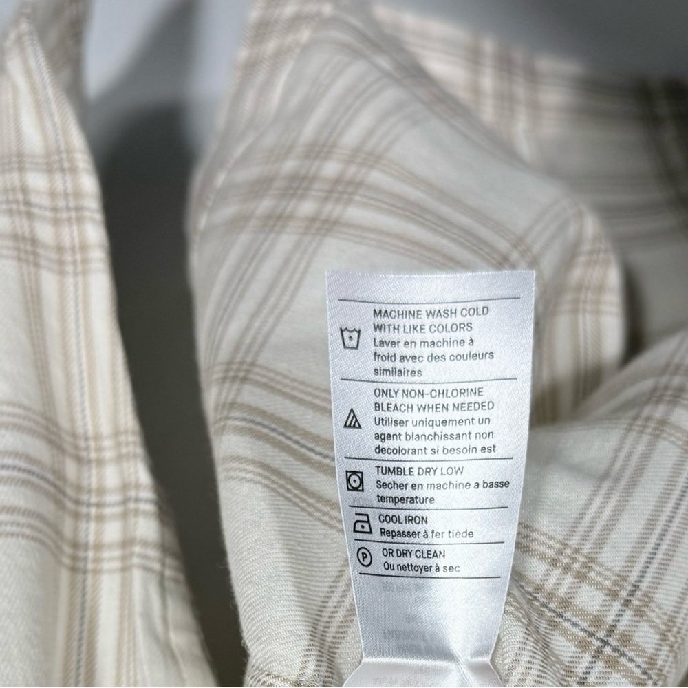 Vince Men's Beige Plaid Shirt Size XL - Picture 5 of 15